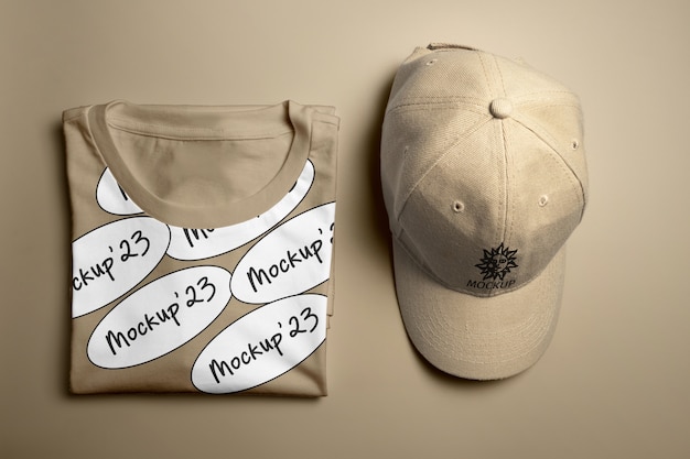 Zusammensetzung mit Merchandising-Artikeln-Mock-up