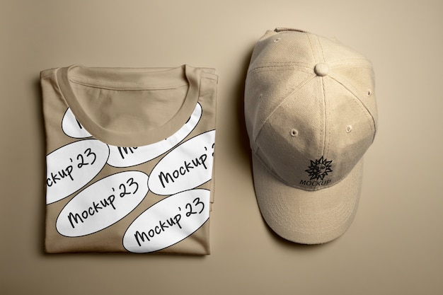 PSD zusammensetzung mit merchandising-artikeln-mock-up