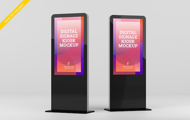 Zwei digital signage led-display-modell.