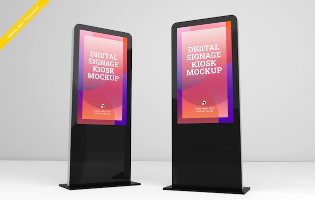 Zwei digital signage led-display-modell.