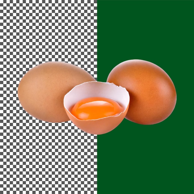 zwei Eier Einzelne braune Eier Isoliert Perfekt für Design- und Kunstprojekte auf durchsichtigem Hintergrund