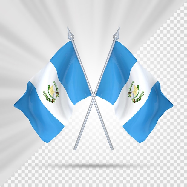 PSD zwei flaggen guatemala