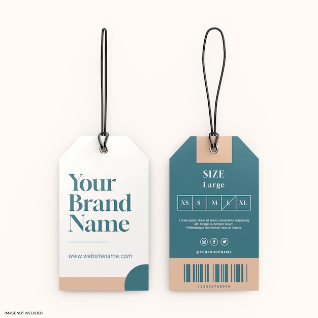 Zwei Label-Mockups oberster Blick