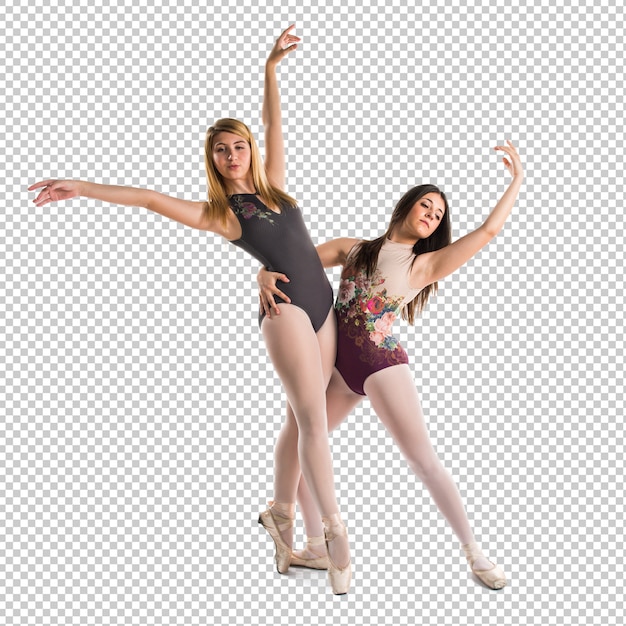 Zwei Mädchen tanzen Ballett