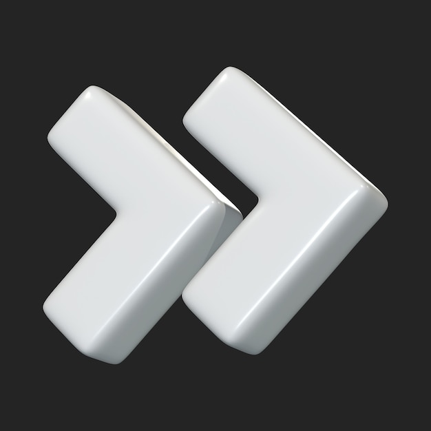 Zwei Pfeile 3D-Farbe