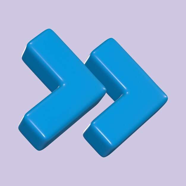 Zwei Pfeile 3D-Farbe