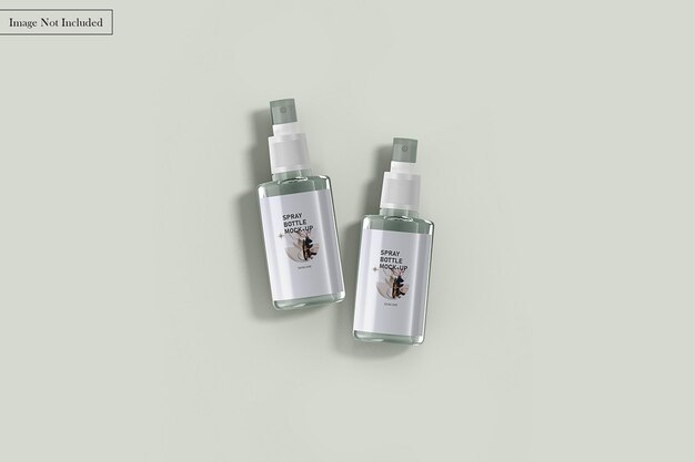 PSD zwei shampooflaschen, auf deren vorderseite das wort „sauber“ steht.