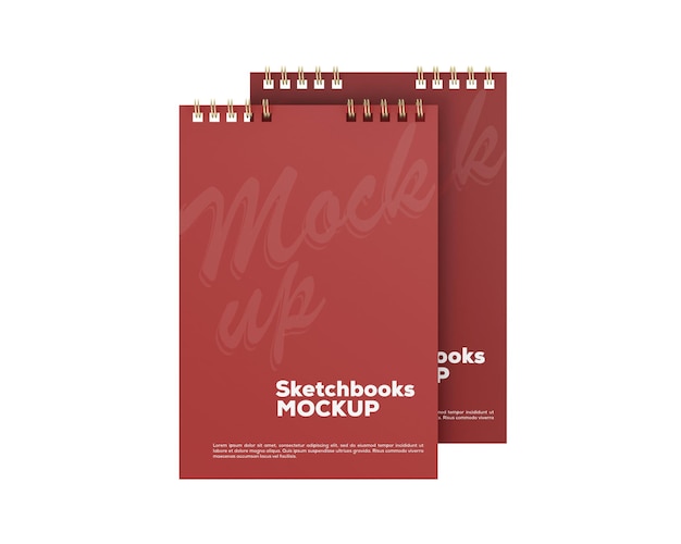 Zwei Sketchbooks Mockup