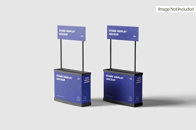 Zwei-Stand-Mockup-Rechte Ansicht