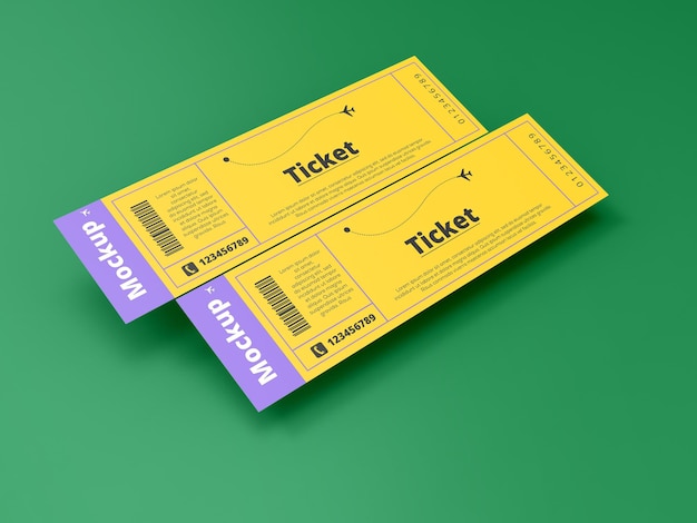 PSD zwei tickets-mockup