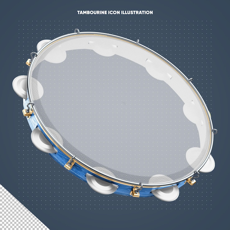 Zdarma PSD 3d ilustrace modré tamburíny