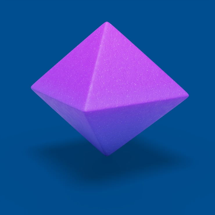 Zdarma PSD 3d rendering of geometric  icon