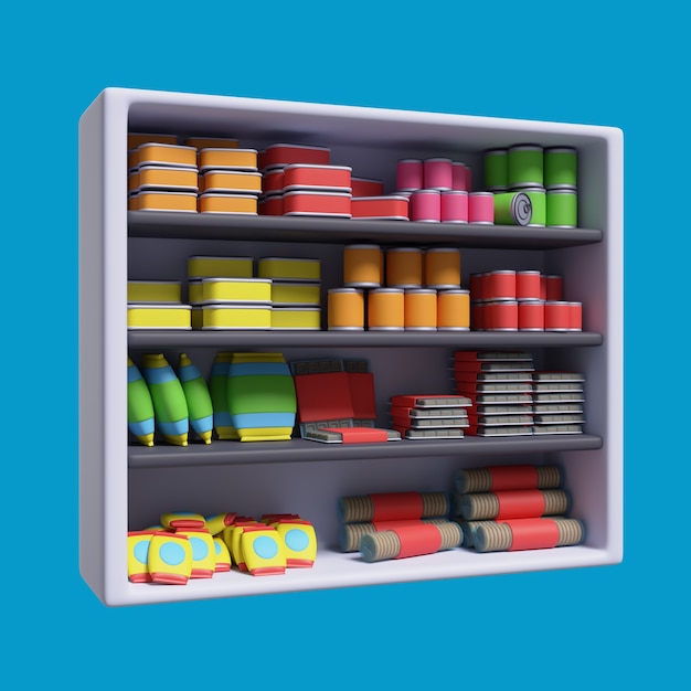 3d rendering of item used when shopping