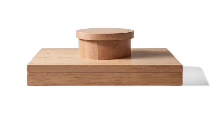Zdarma PSD 3d rendering of wooden podium isolated