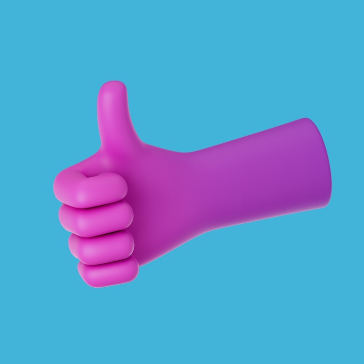 Zdarma PSD 3d renderování gesta ruky