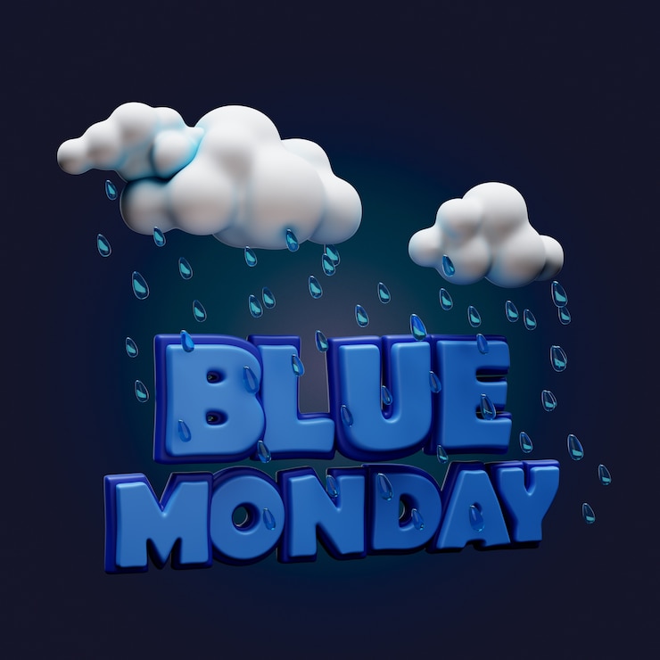 Zdarma PSD 3d renderování ikony blue monday
