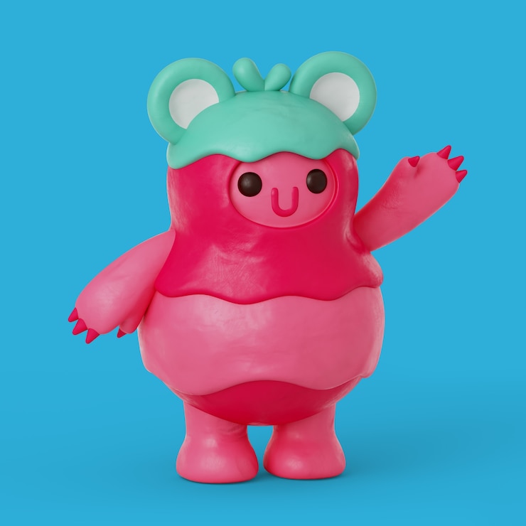 Zdarma PSD 3d renderování ikony monster