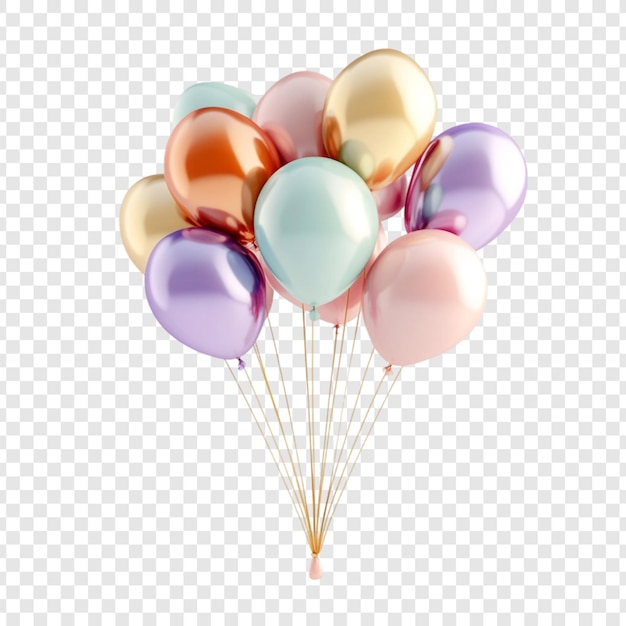 A Bunch of Pastel Balloons Floating