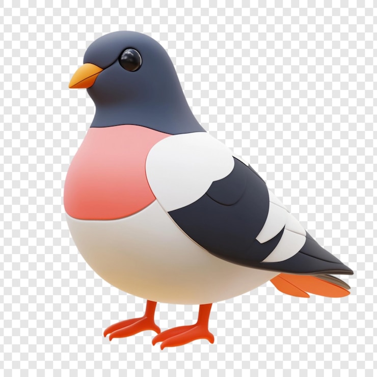 Zdarma PSD adorable cartoon bird cheerful and playful design