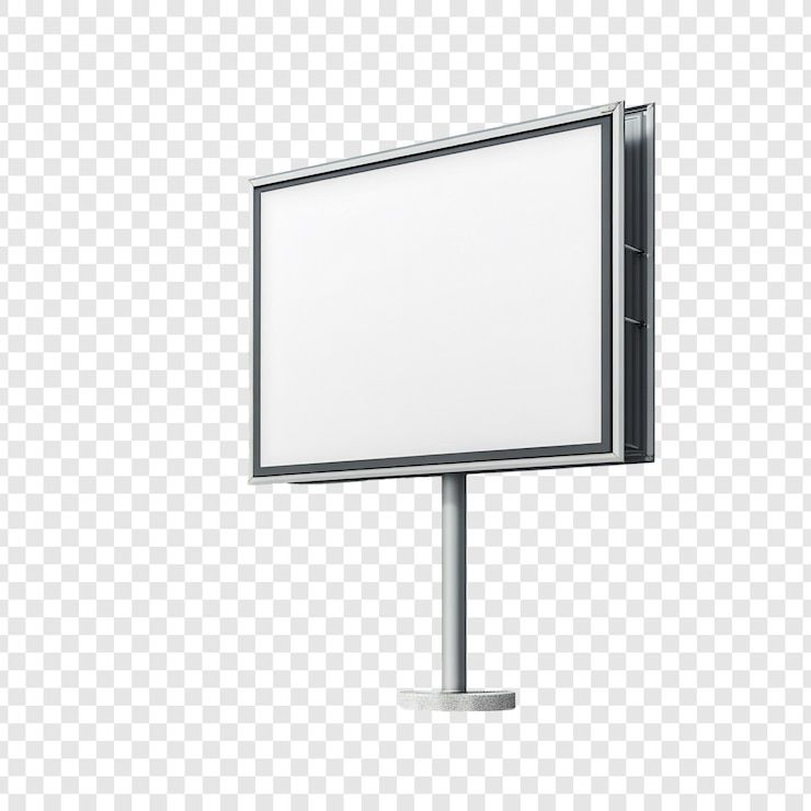 Zdarma PSD blank billboard mockup advertising space outdoor signage 3d render