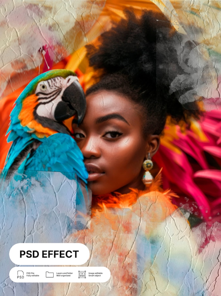 Zdarma PSD brush photo effect design