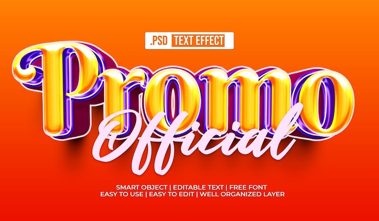 Zdarma PSD efekt textového stylu super