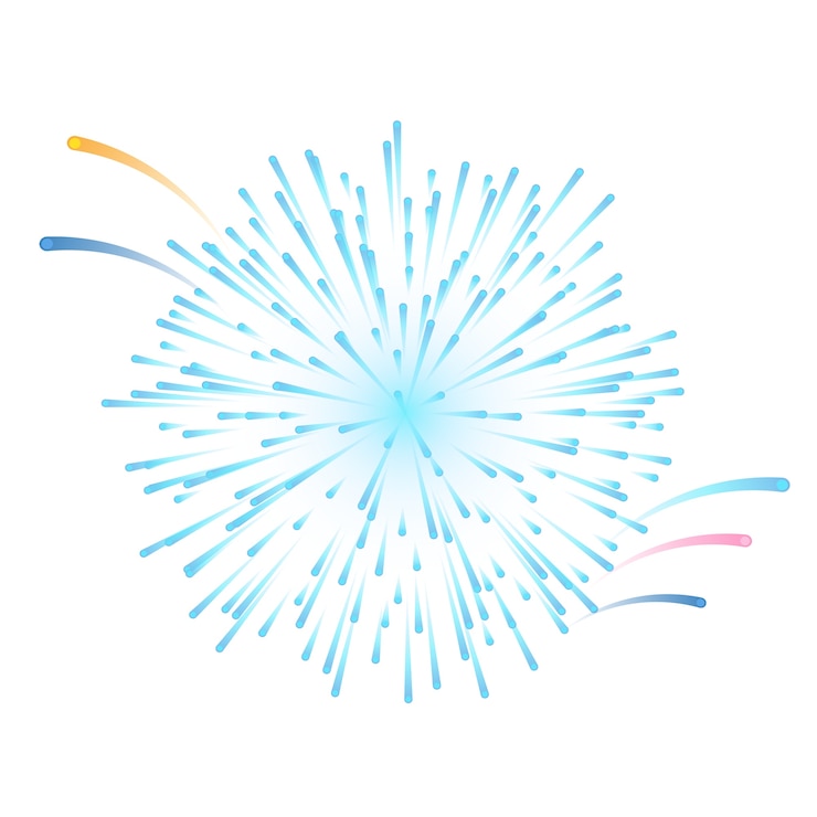 Zdarma PSD fireworks element isolated