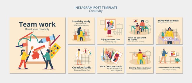 Flat design creativity  template