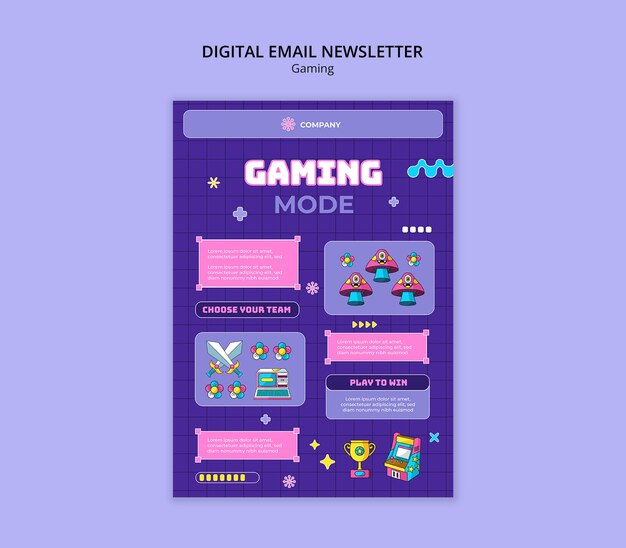 gaming template design