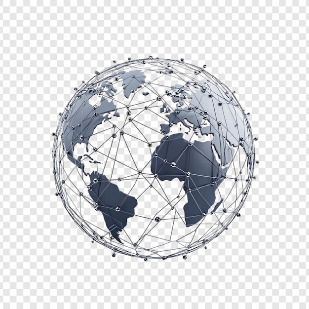 Global Network Connection A 3D Model of the Worlds Interconnectivity