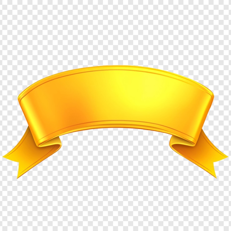Zdarma PSD golden award ribbon banner elegant design premium quality blank space for text perfect for celebration