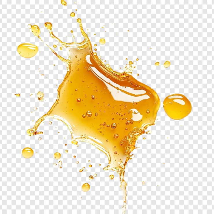 Zdarma PSD golden liquid splash a burst of amber hues