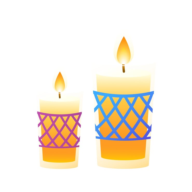 Zdarma PSD ilustrace dia de muertos se svíčkami