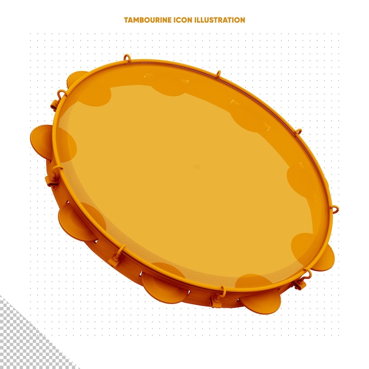 Zdarma PSD ilustrace ikony oranžové tamburíny