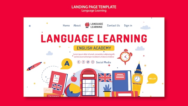 language learning template design