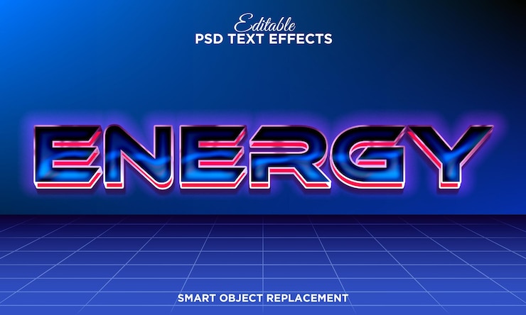 Zdarma PSD moderní lesklý textový efekt s moderním retro pozadím
