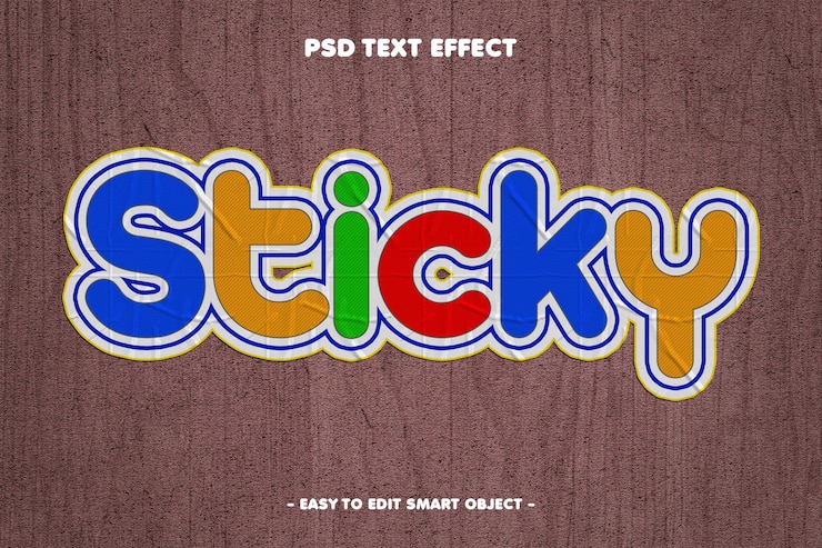Zdarma PSD nálepka upravitelný textový efekt