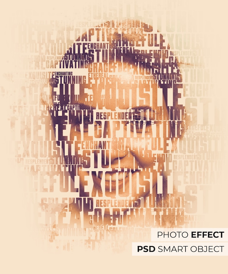 Zdarma PSD návrh fotografického textového efektu