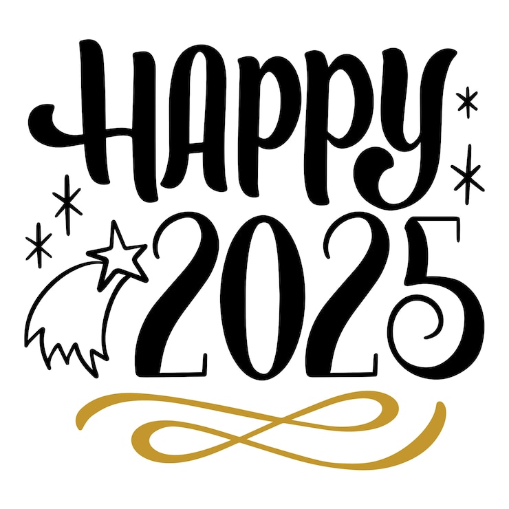 Zdarma PSD new year lettering  illustration isolated