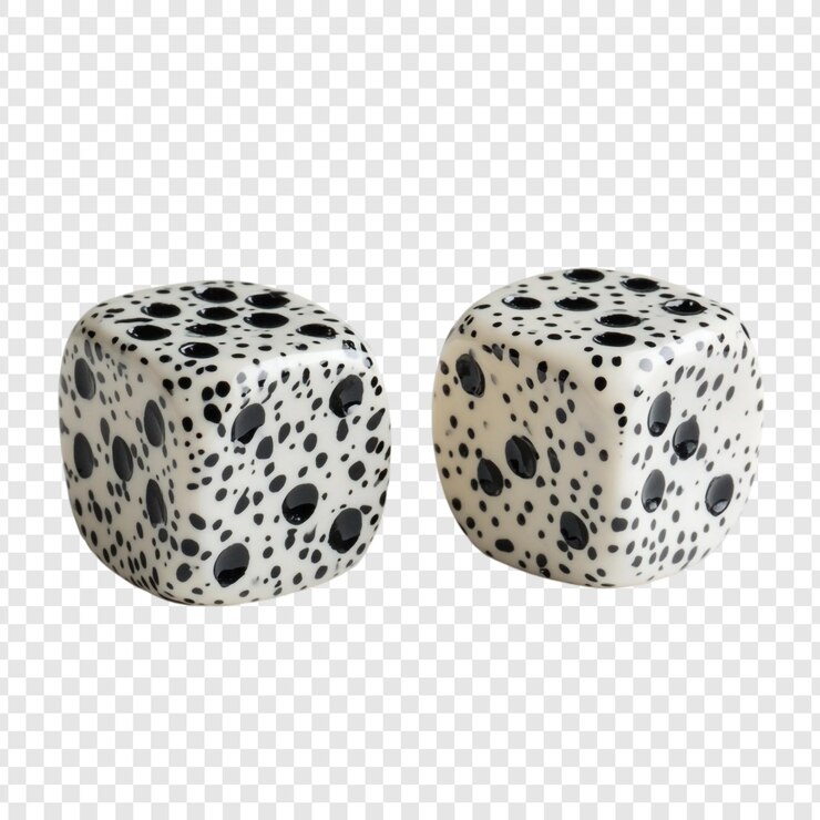 Zdarma PSD pair of stylish dalmatianspotted dice