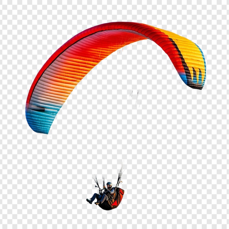 Zdarma PSD paragliding adventure a colorful flight