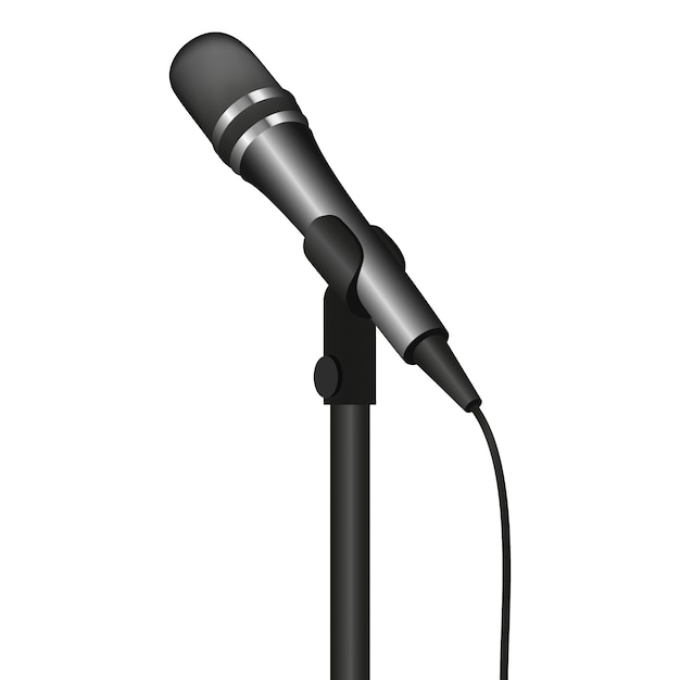 Realistic microphone illustration