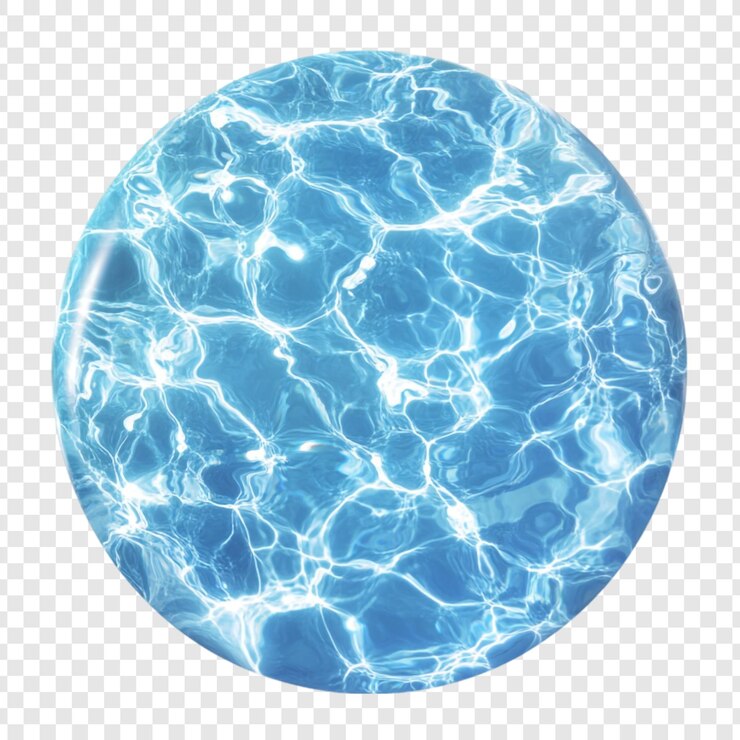 Zdarma PSD serene blue water orb refreshing summer texture aquatic beauty