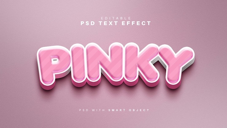 Zdarma PSD textový efekt pinky