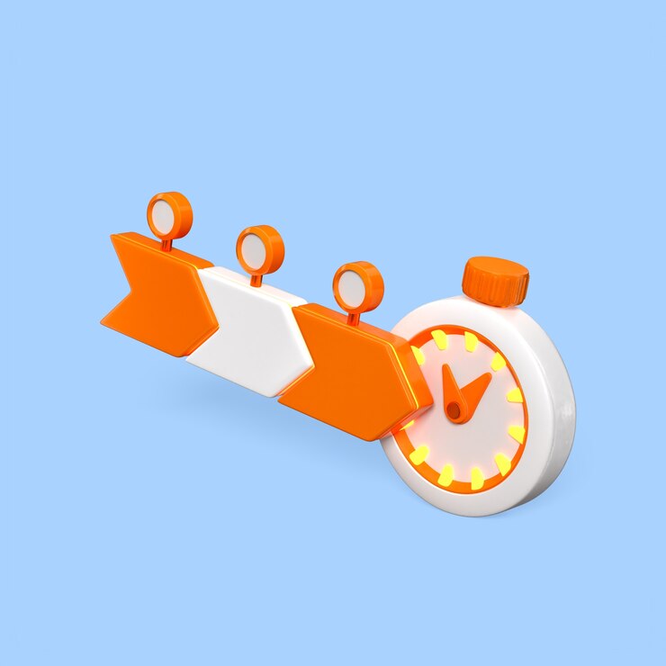 Zdarma PSD timer and direction arrow, time concept