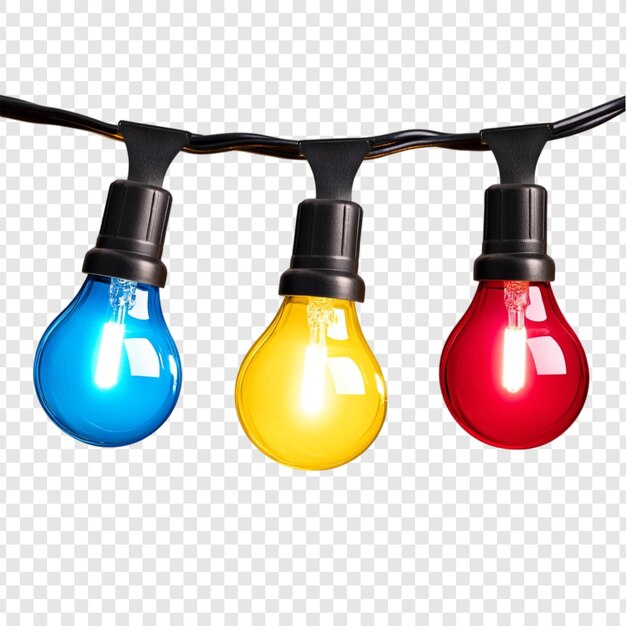 vibrant colored string lights illuminated bulbs festive decoration