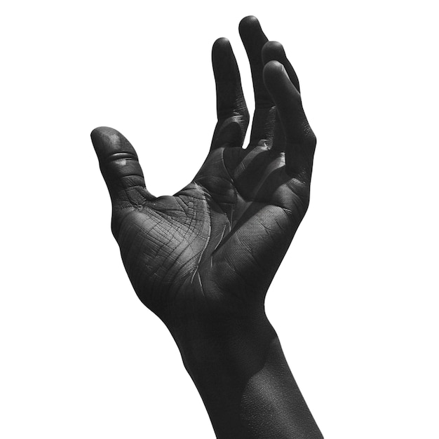 view of human with black paint