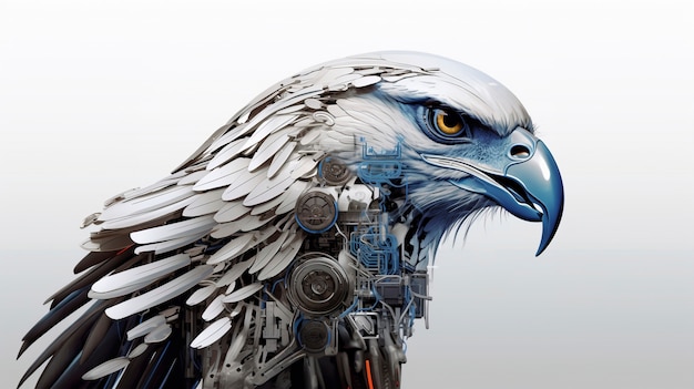 3d rendering of robotic eagle