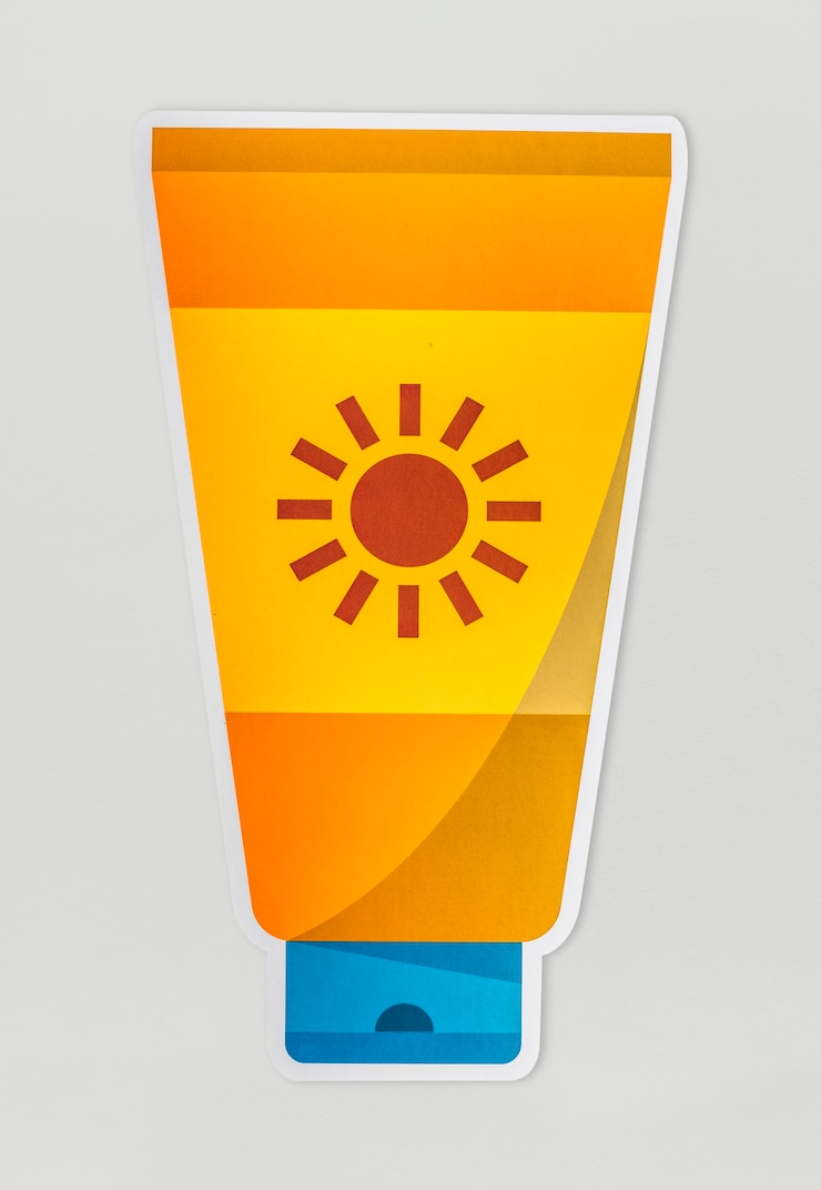 Ücretsiz Fotoğraf a sunscreen isolated on background