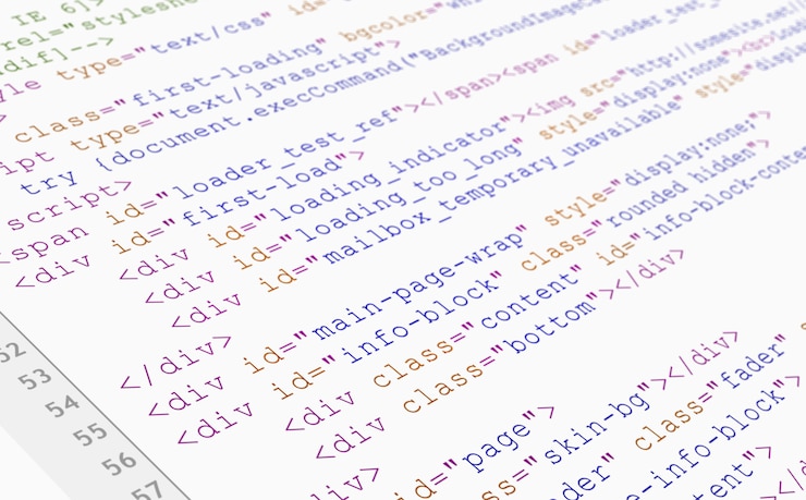 Ücretsiz Fotoğraf beyaz kağıda basılmış web sitesi html kodu tarayıcı görünümü, yakın çekim.